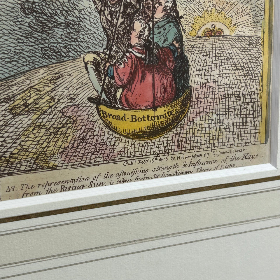 Original Rare handcolored - The Cabinetical Balance -
James Gillray (1757–1815)