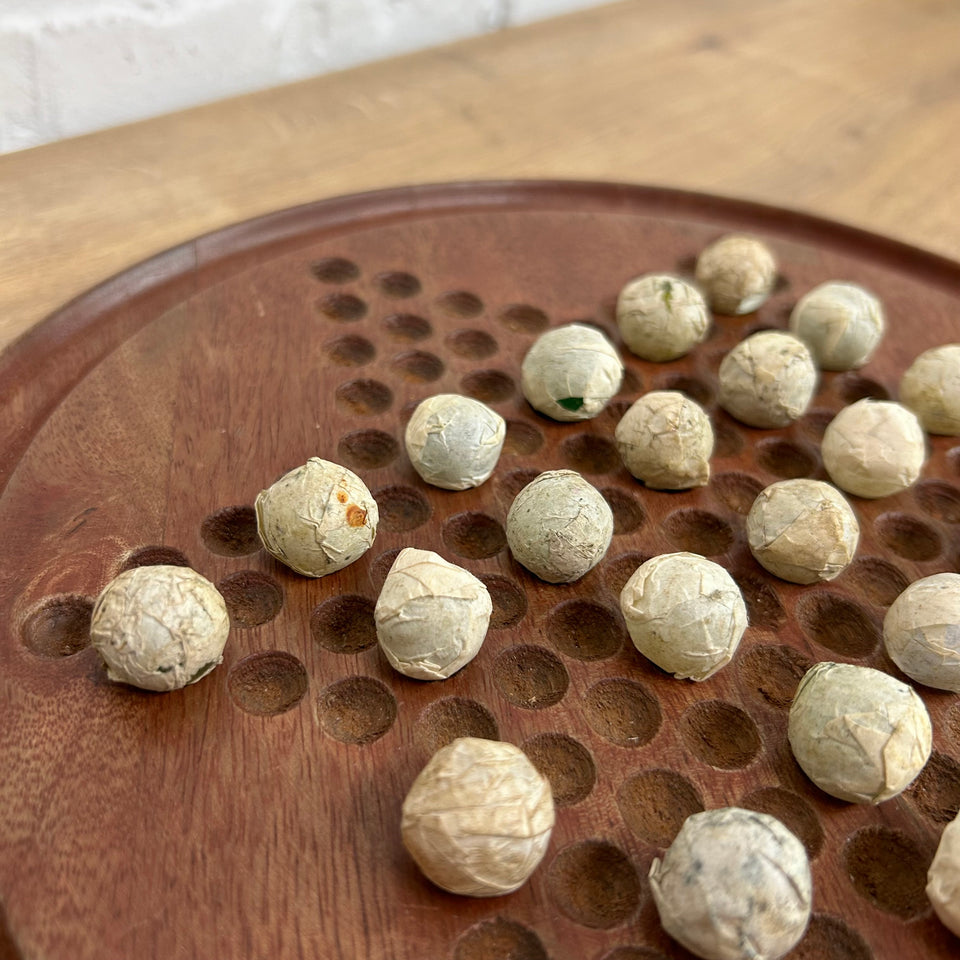 Antique Marbles in original paper packaging - set of 3