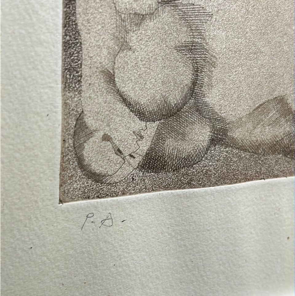 Abstract naked woman - Edition P.A / E.A - Etching by Josep Pla-Narbona (1928-2020)