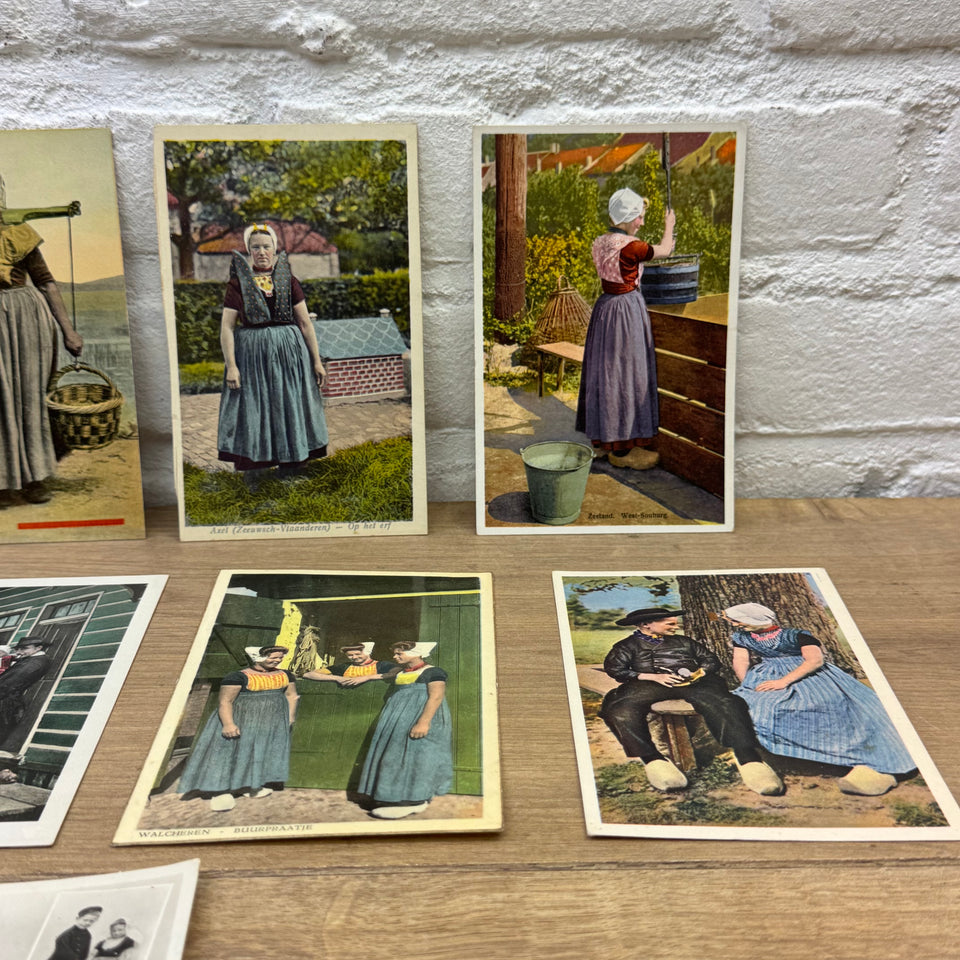 Collection of traditional Dutch Women and Children Costume postcards - High Quality Photo paper a.o. – Holland Traditional Costume Embroideries