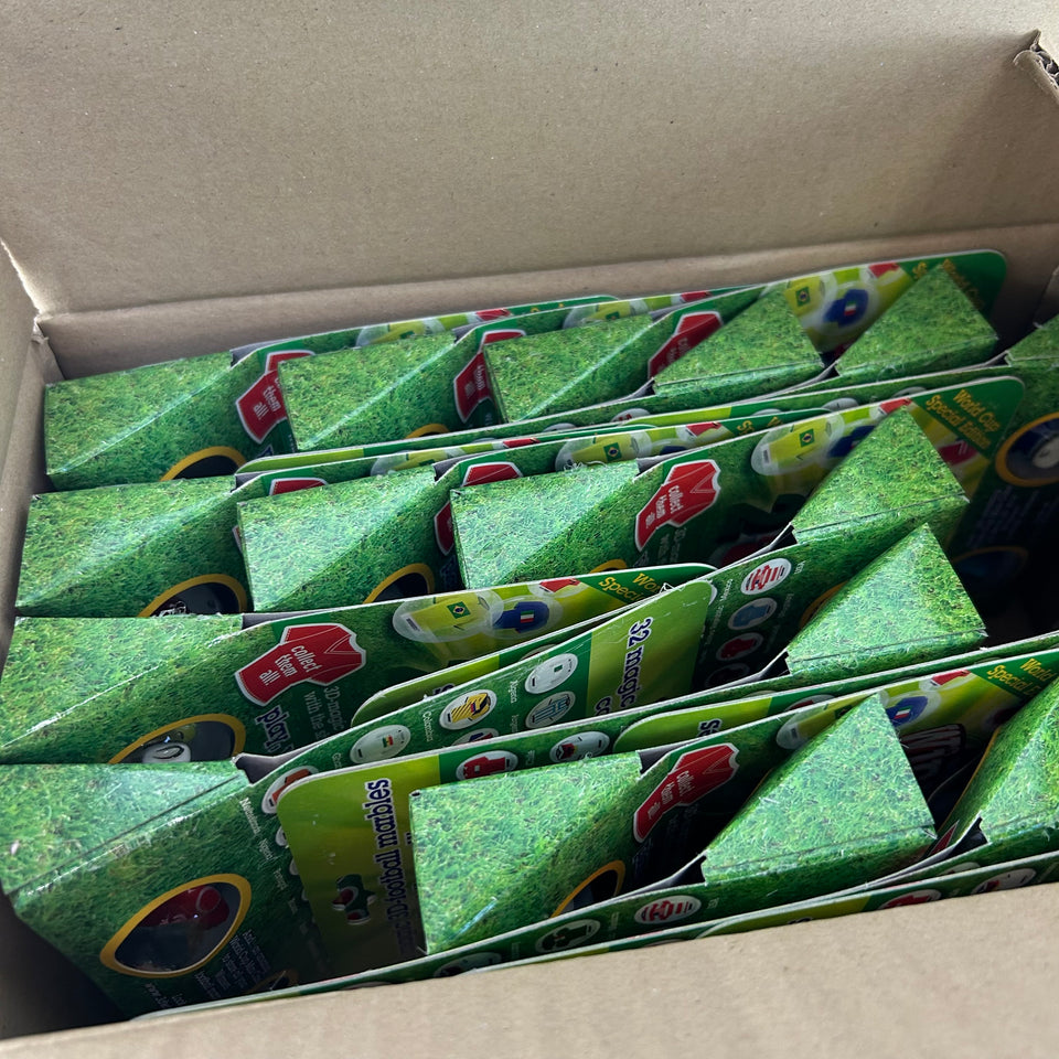 48 World Cup Football Marbles - Original box unopened Winners Mysterybox