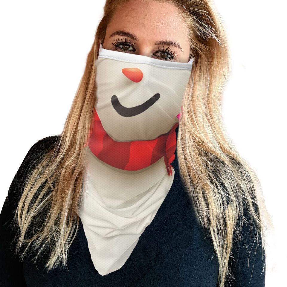 3 x Happy Snowman - Bandana - Neck Gaiter - Sleeve - Scarf