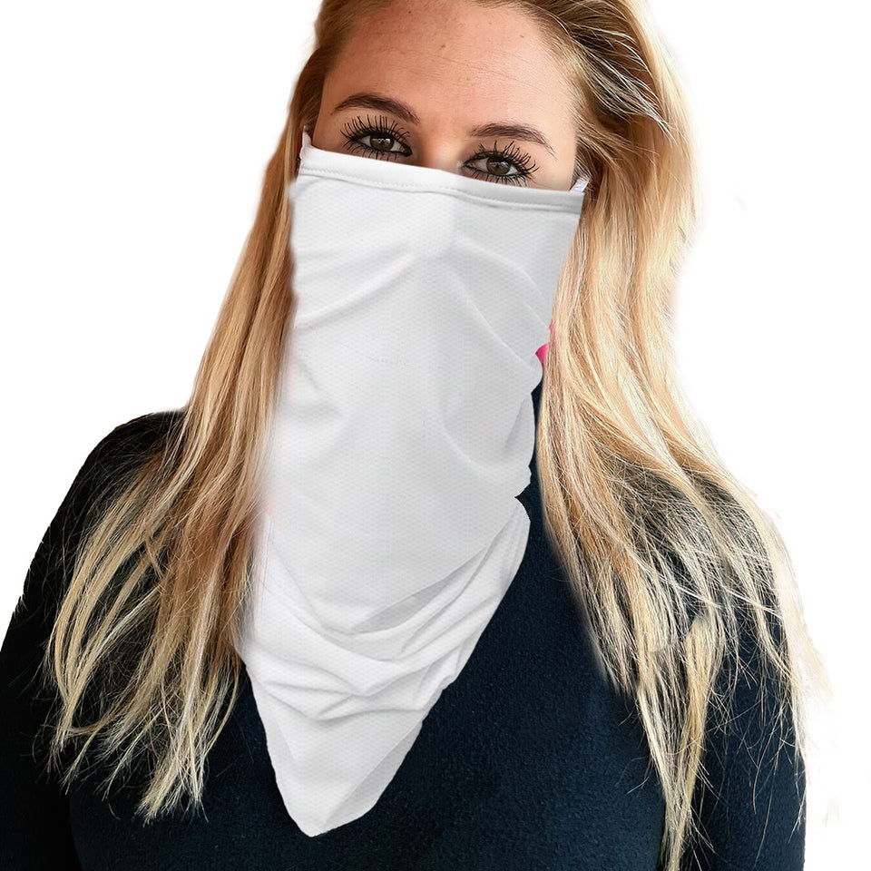 3 x White - Bandana - Neck Gaiter - Sleeve - Scarf