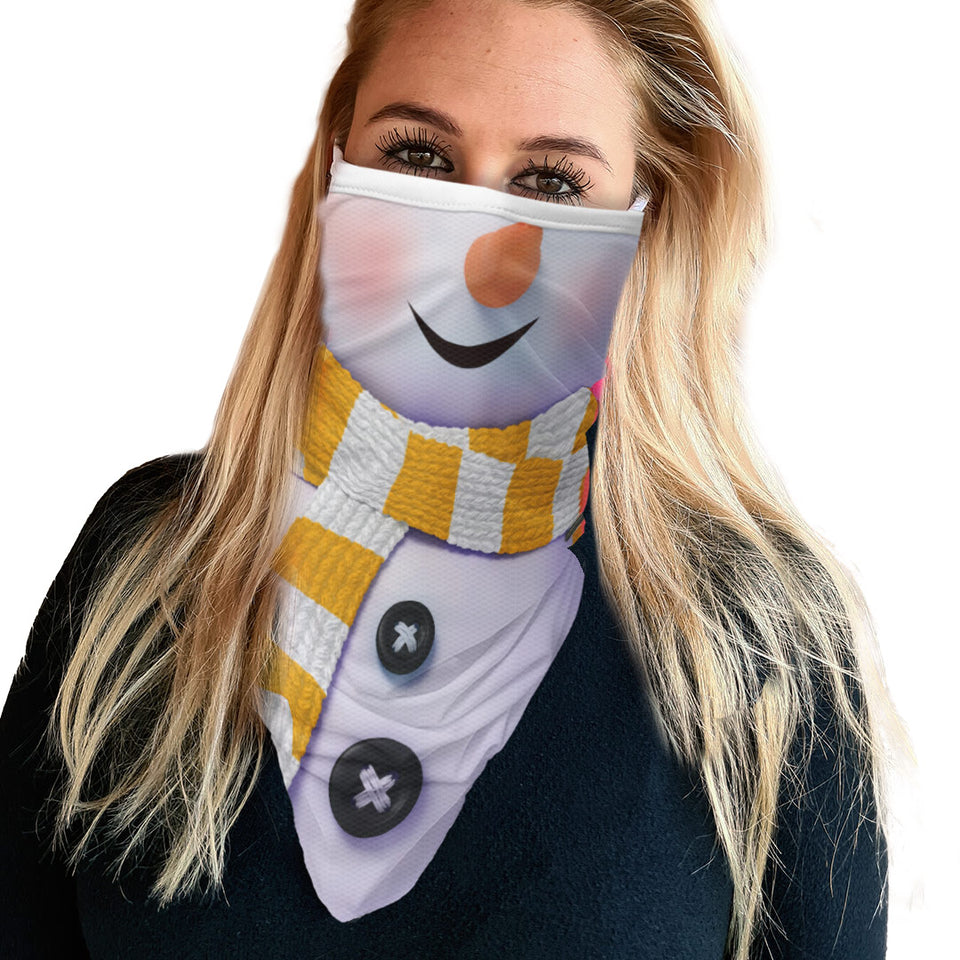 3 x Snowman 1 - Bandana - Neck Gaiter - Sleeve - Scarf