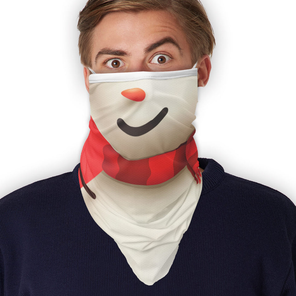 3 x Happy Snowman - Bandana - Neck Gaiter - Sleeve - Scarf
