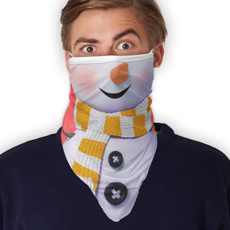 3 x Snowman 1 - Bandana - Neck Gaiter - Sleeve - Scarf