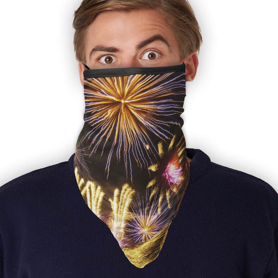 3 x Fireworks - Bandana - Neck Gaiter - Sleeve - Scarf