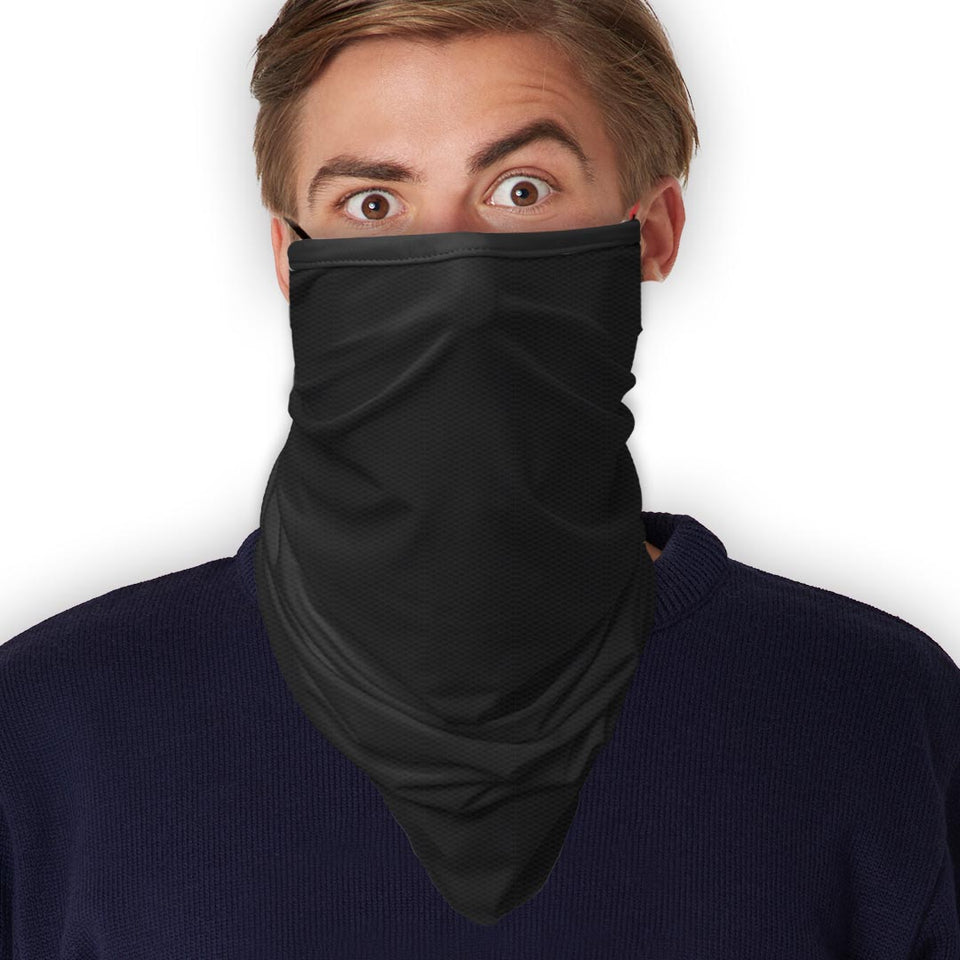 3 x Black - Bandana - Neck Gaiter - Sleeve - Scarf