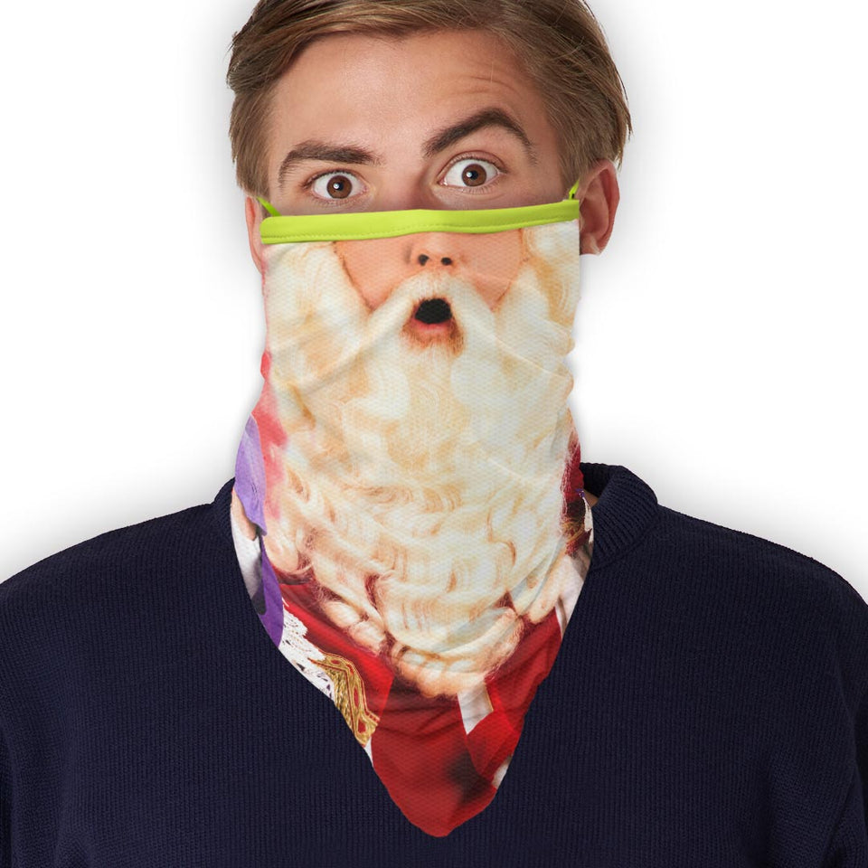 3 x Surprised Santa - Bandana - Neck Gaiter - Sleeve - Scarf