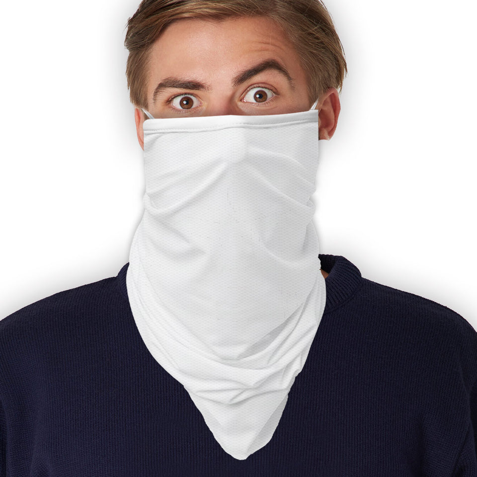 3 x White - Bandana - Neck Gaiter - Sleeve - Scarf