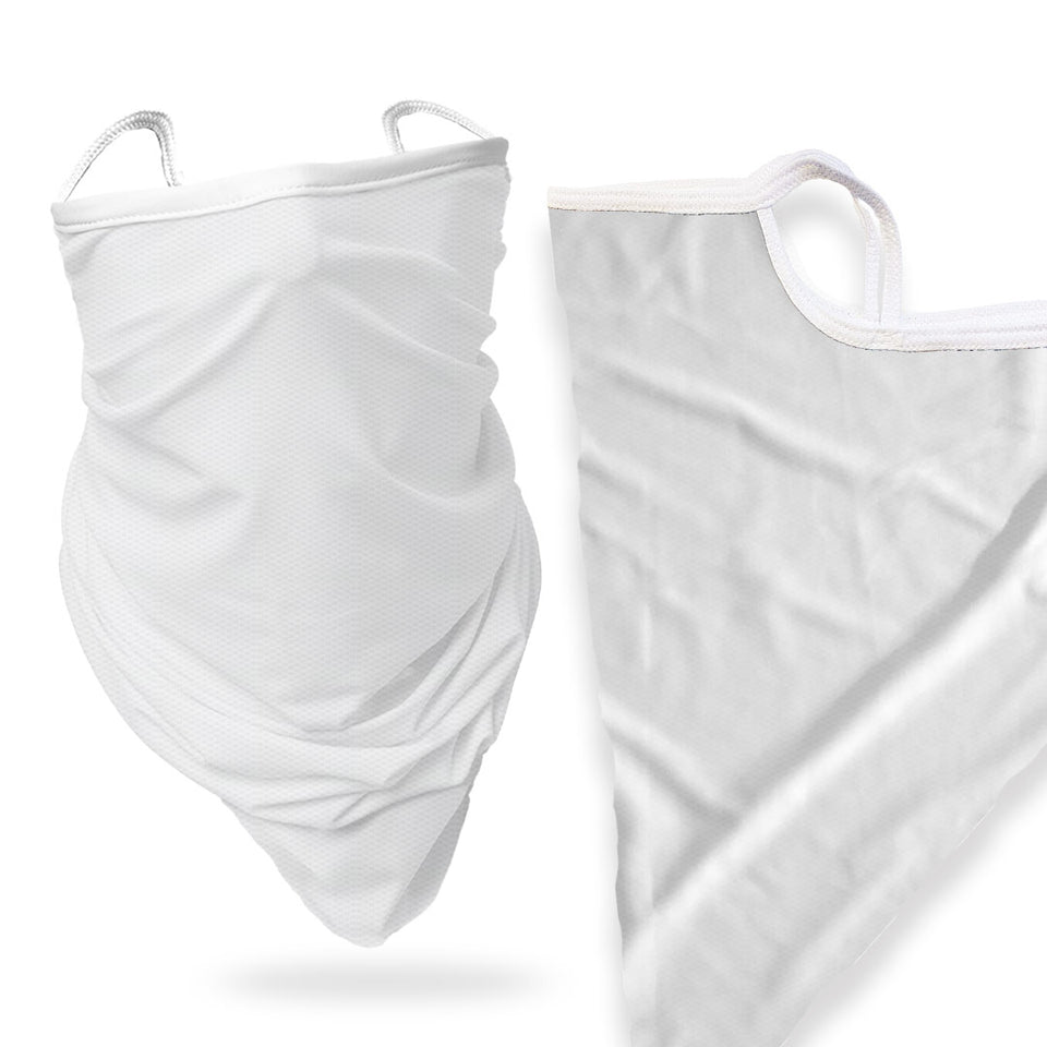 3 x White - Bandana - Neck Gaiter - Sleeve - Scarf