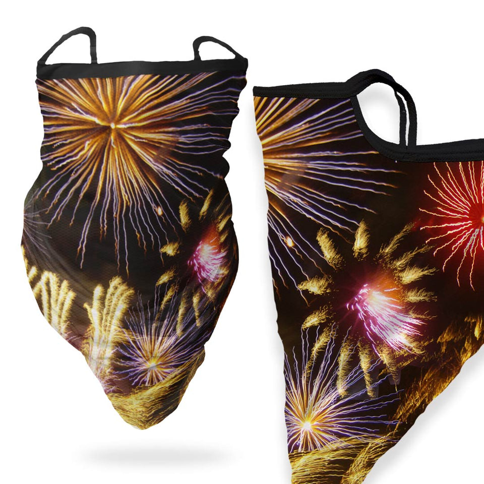 3 x Fireworks - Bandana - Neck Gaiter - Sleeve - Scarf