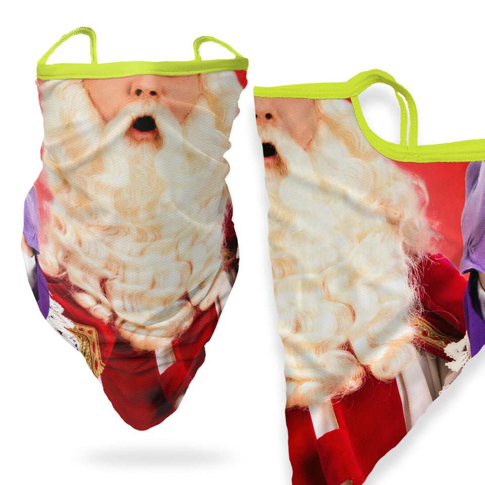 3 x Surprised Santa - Bandana - Neck Gaiter - Sleeve - Scarf