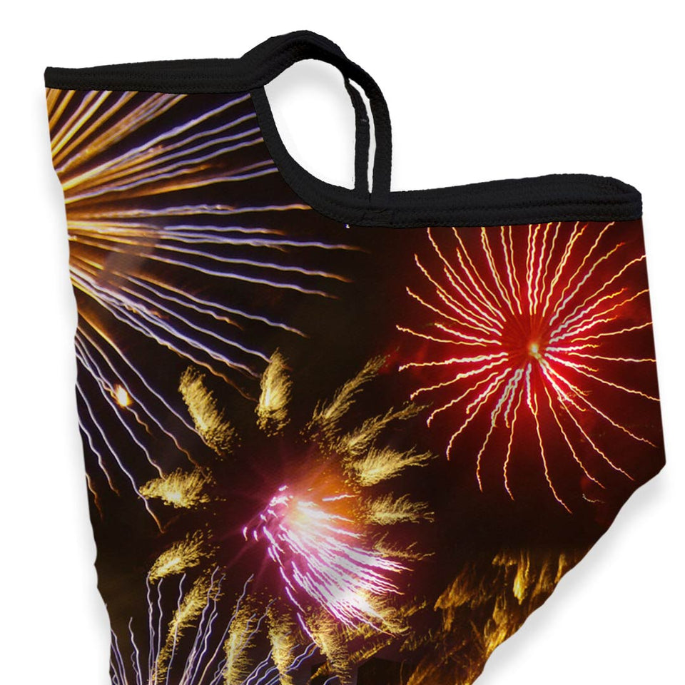 3 x Fireworks - Bandana - Neck Gaiter - Sleeve - Scarf