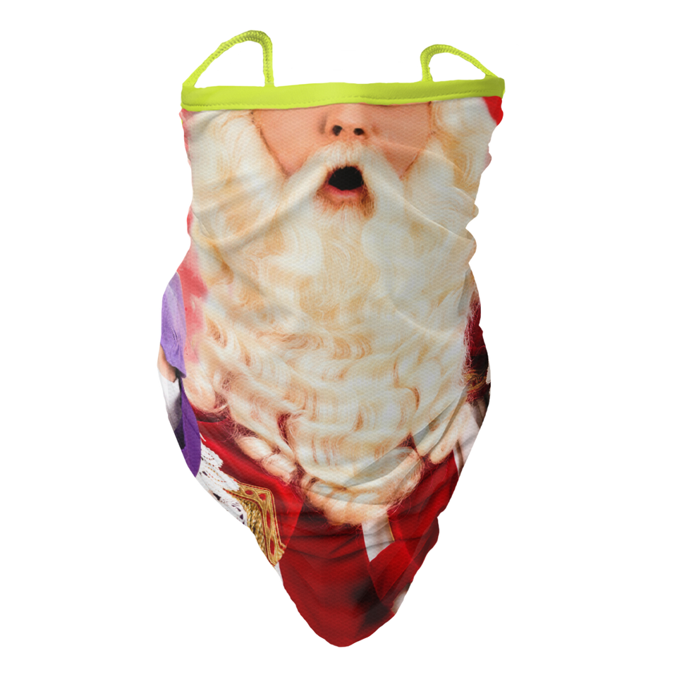 3 x Surprised Santa - Bandana - Neck Gaiter - Sleeve - Scarf