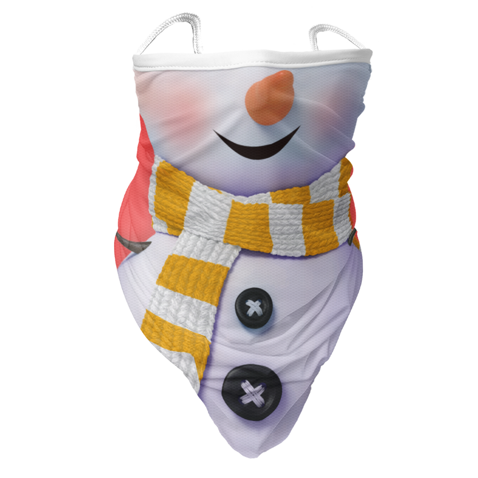 3 x Snowman 1 - Bandana - Neck Gaiter - Sleeve - Scarf