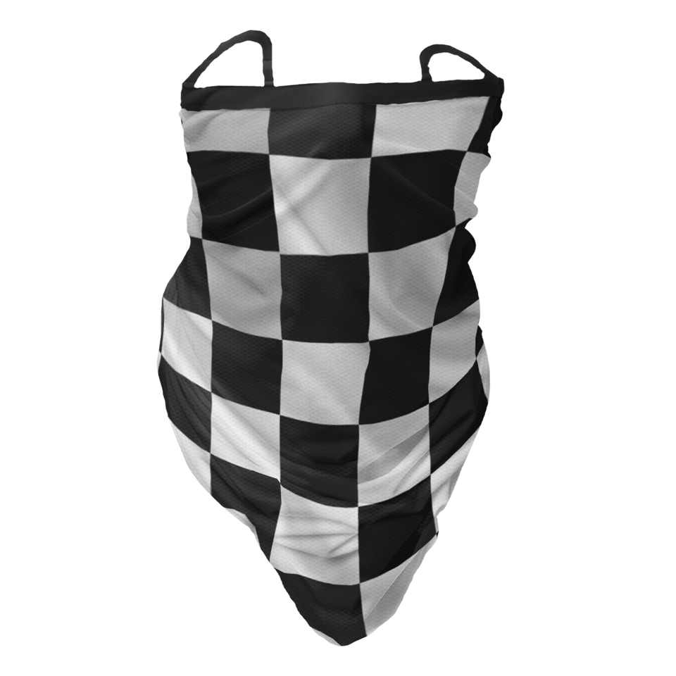 3 x Racing Finish Flag - Bandana - Neck Gaiter - Sleeve - Scarf