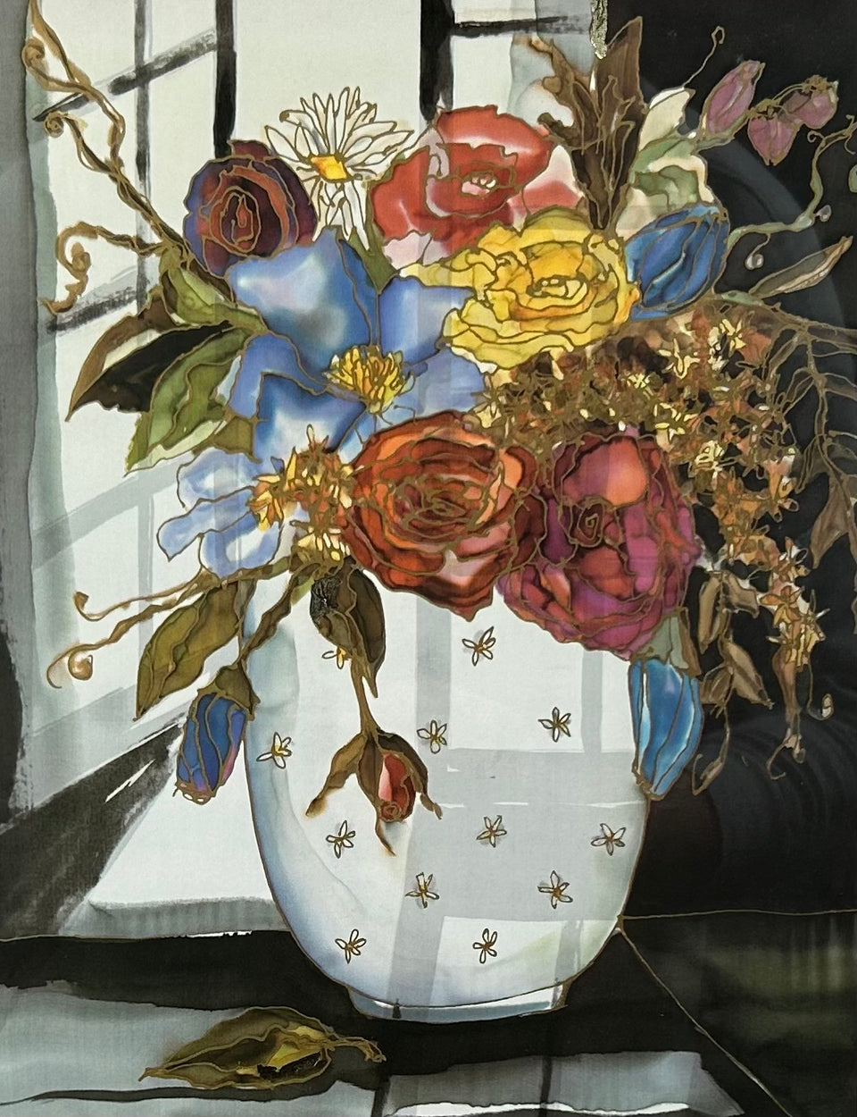 Fleurs pour lulu -Jutta Ritter-Scherer - Print with gold top layer