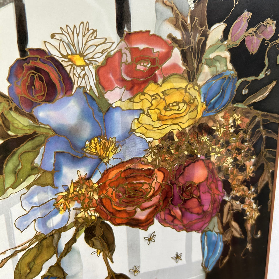 Fleurs pour lulu -Jutta Ritter-Scherer - Print with gold top layer