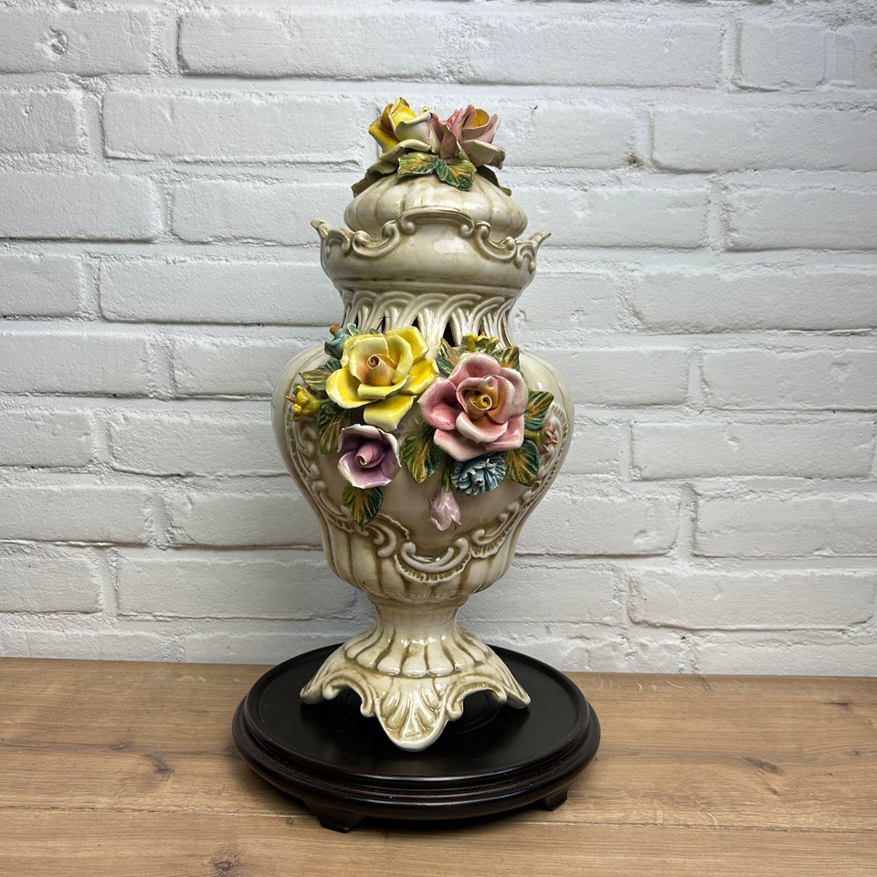 Large 40cm Capo di Monte Porcelain vase