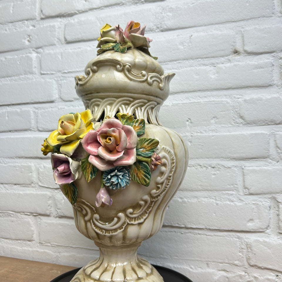 Large 40cm Capo di Monte Porcelain vase