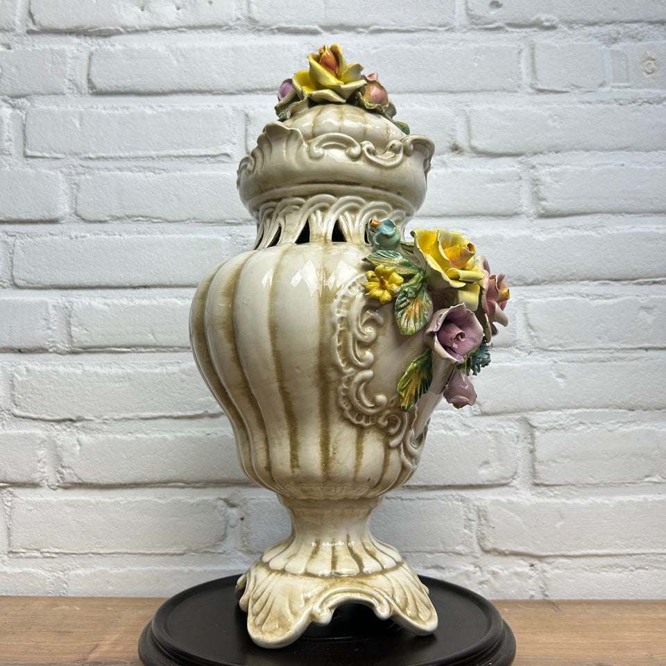 Large 40cm Capo di Monte Porcelain vase