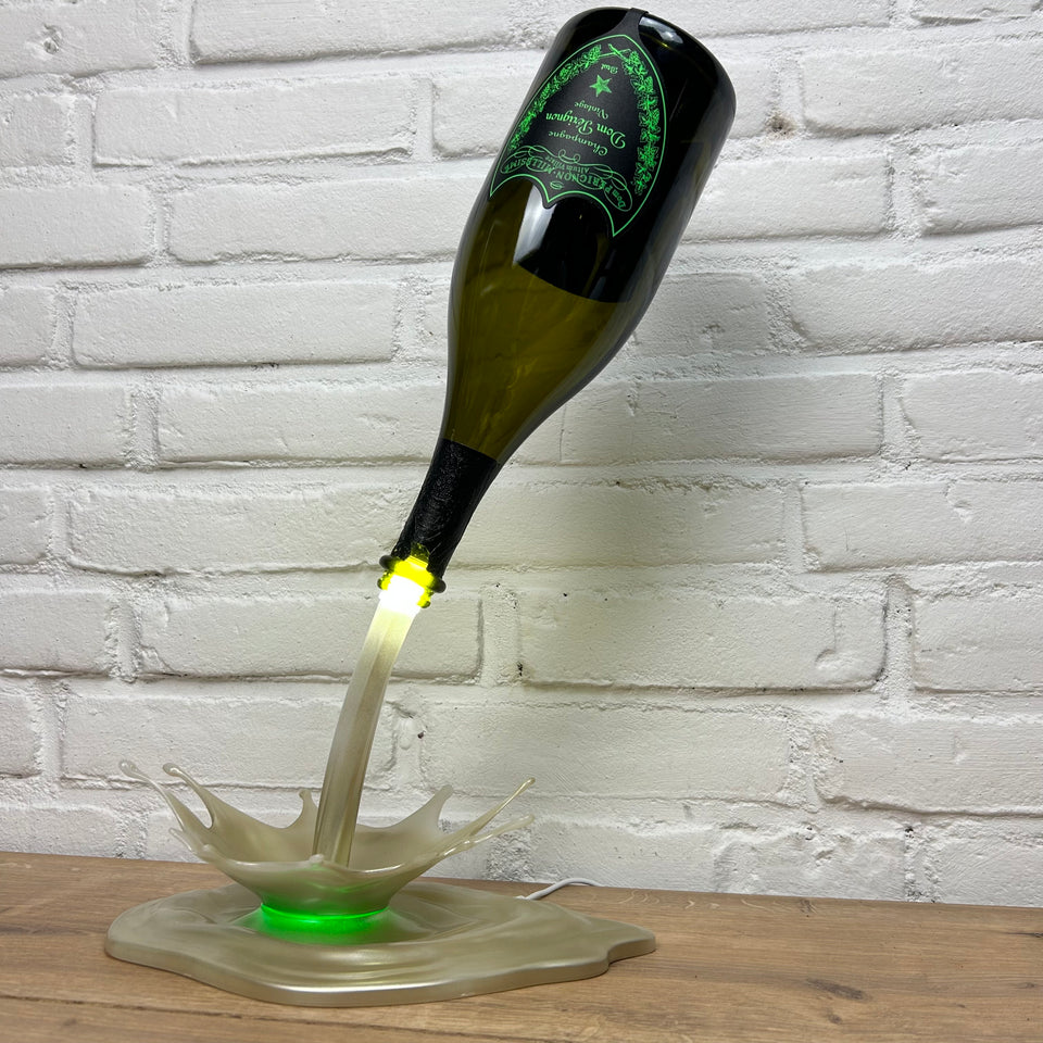 Dom Pérignon Luminous Champagne Lamp by Pep - Custom painted led color lamp