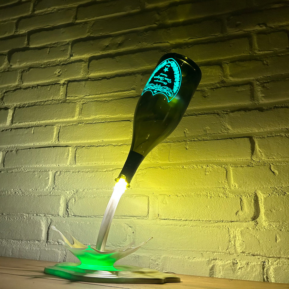 Dom Pérignon Luminous Champagne Lamp by Pep - Custom painted led color lamp