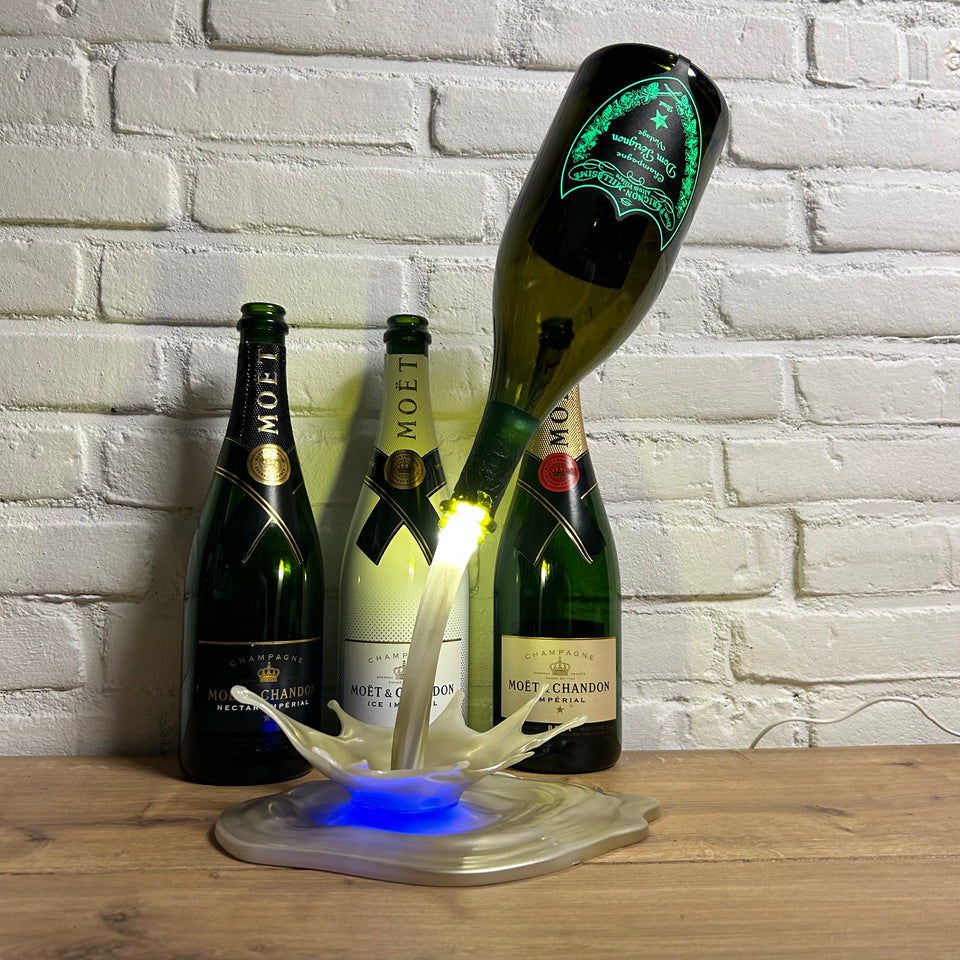 Dom Pérignon Luminous Champagne Lamp by Pep - Custom painted led color lamp