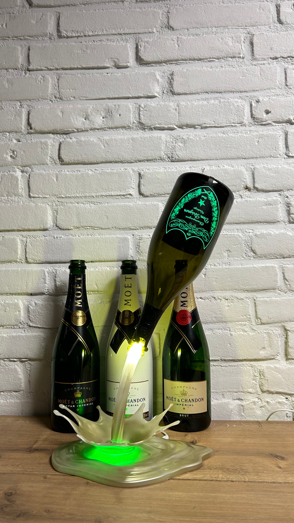 Dom Pérignon Luminous Champagne Lamp by Pep - Custom painted led color lamp