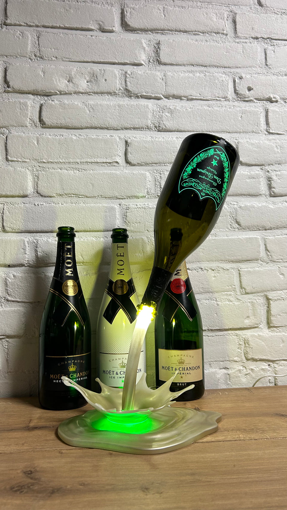 Dom Pérignon Luminous Champagne Lamp by Pep - Custom painted led color lamp