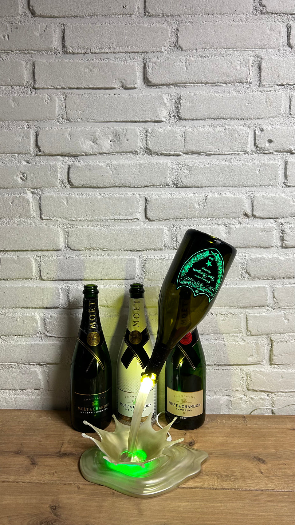 Dom Pérignon Luminous Champagne Lamp by Pep - Custom painted led color lamp