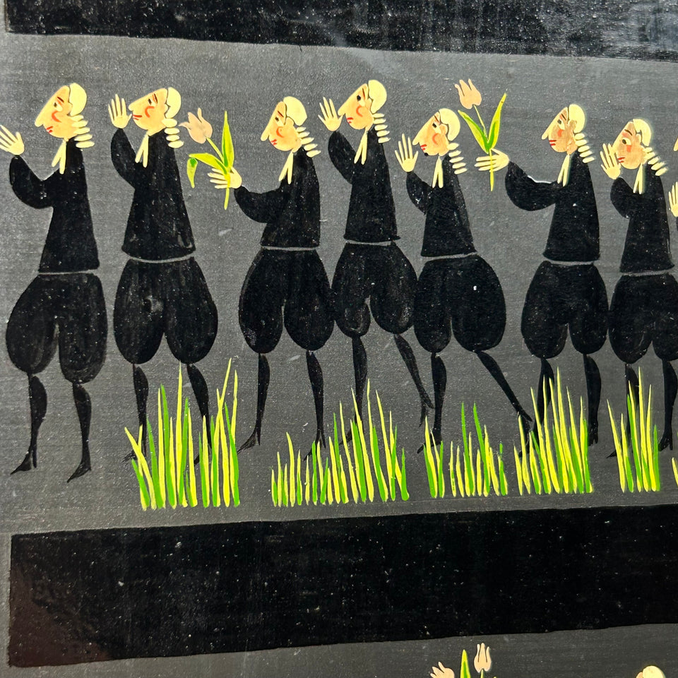 Oil painting English Lawyers - "The elite" 1974