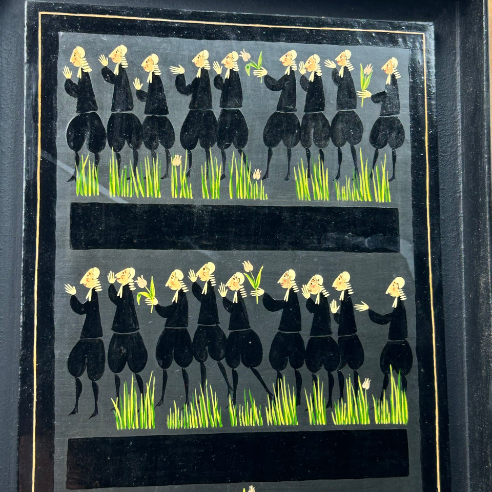 Oil painting English Lawyers - "The elite" 1974