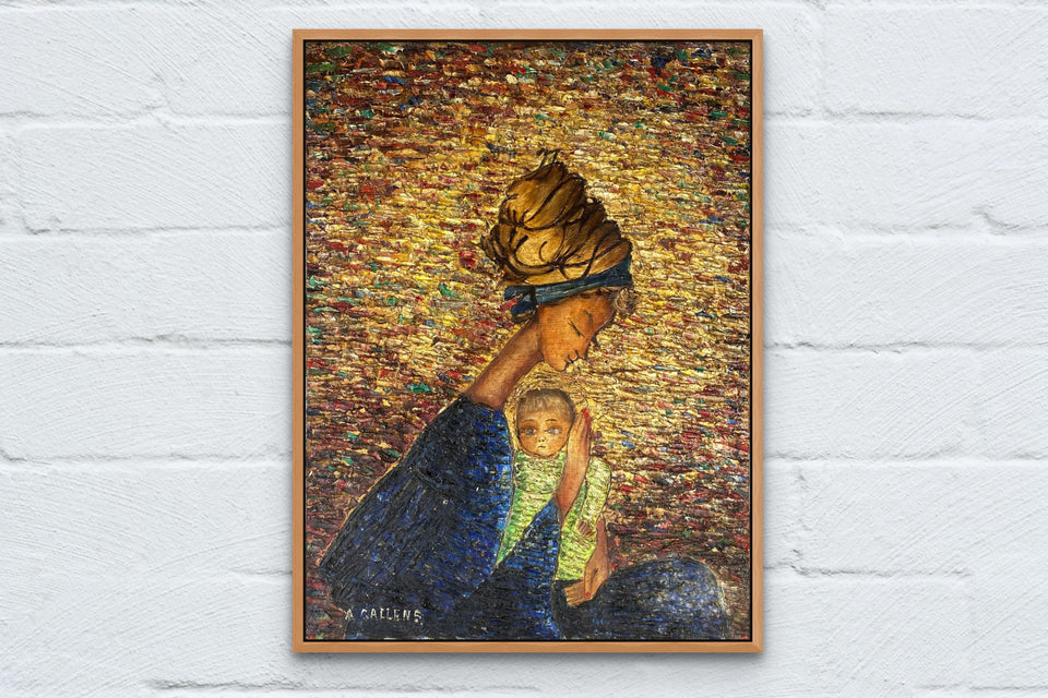 Mother's love - Oil painting by A. Gallens