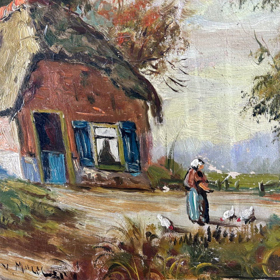 Dutch School - 19-20th century - Farm in the forest of Holland