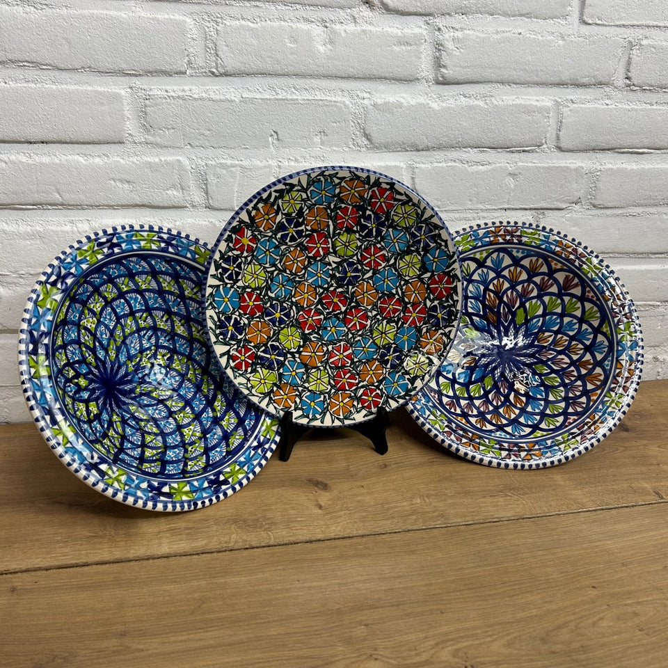3 Tunisian ceramic wall plates