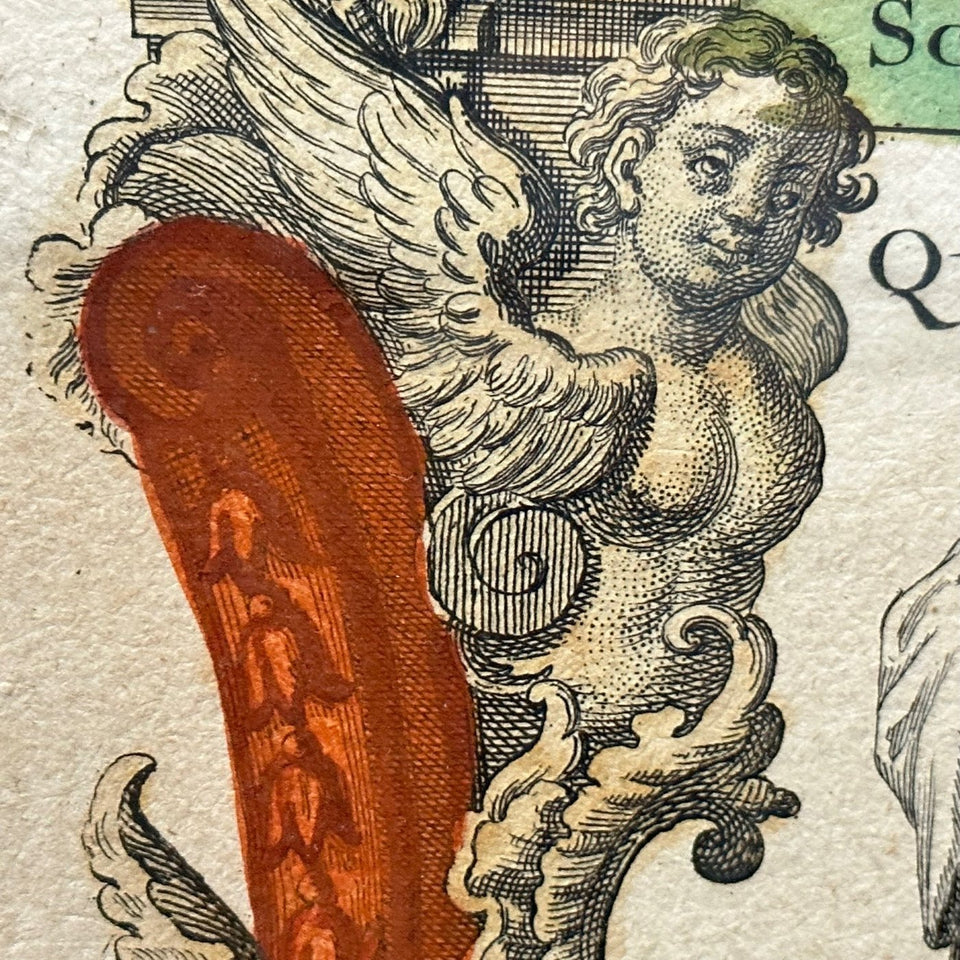 Very Large original 107CM Copper Engraving by Tobias Conrad Lotter (1717-1777) - Novem Electores Imperii Germanici - Die IX Churfürsten Des Teutschen Reichs