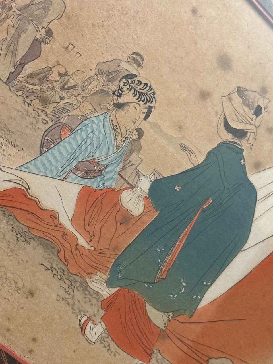 19th century Woodblock print Mizuno Toshikata (1866-1908) - 10/12 - Imayo Bijin (fashionable women)