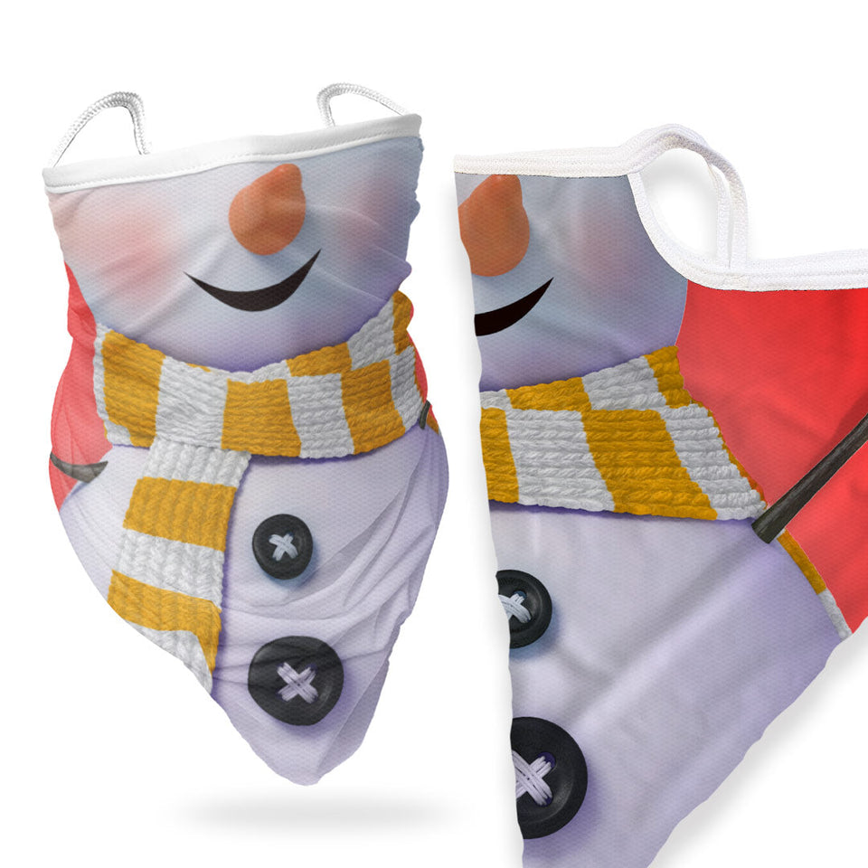 3 x Snowman 1 - Bandana - Neck Gaiter - Sleeve - Scarf
