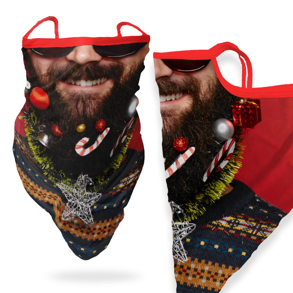 3 x Beard with balls 1 - Bandana - Neck Gaiter - Sleeve - Scarf