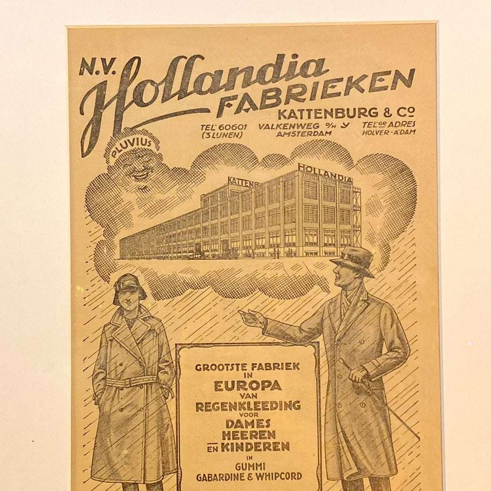 Original "Hollandia Fabrieken - Bikes" advertisement from 1928 |  Unique color print | Vintage advertising | Retro | Kattenburg