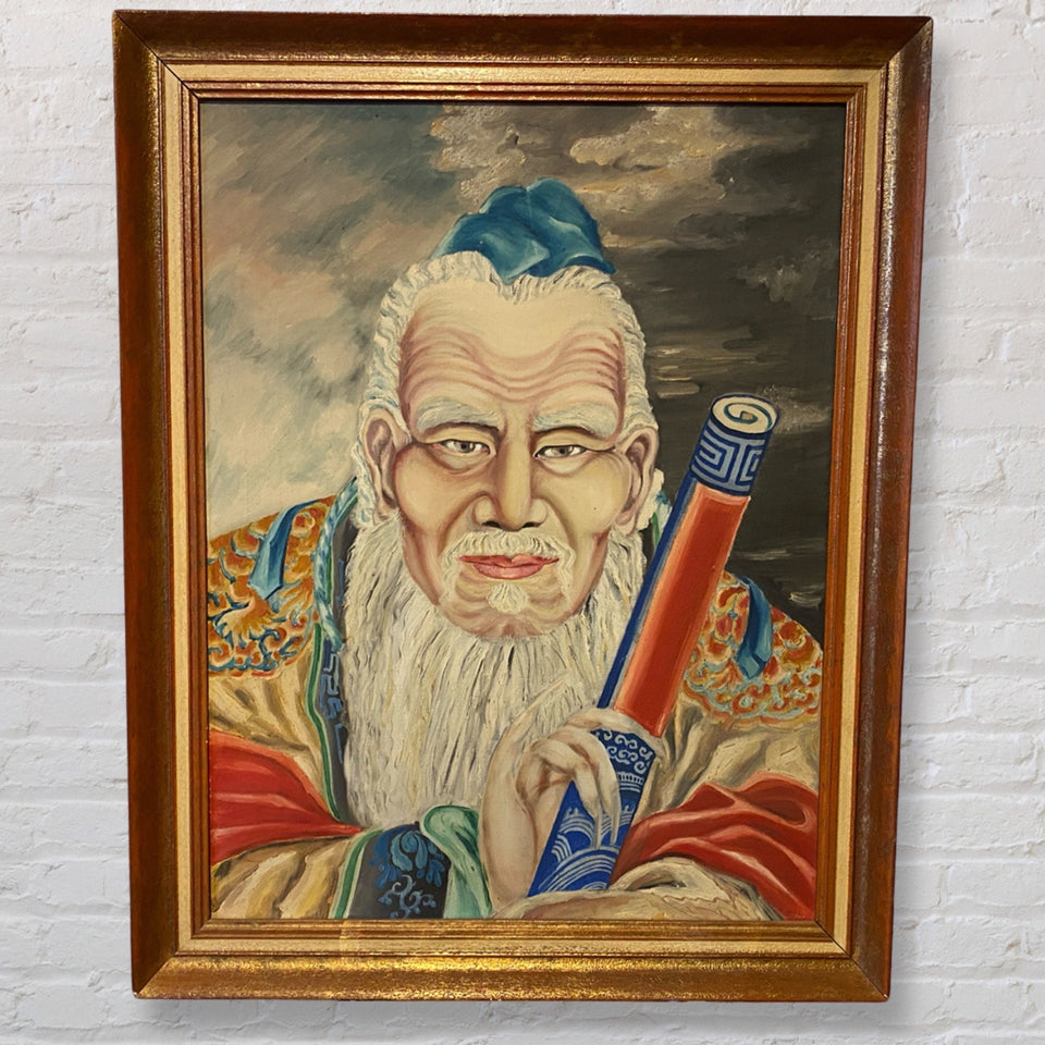 Lao Tzu - Large painting of Ancient Taoism philosopher