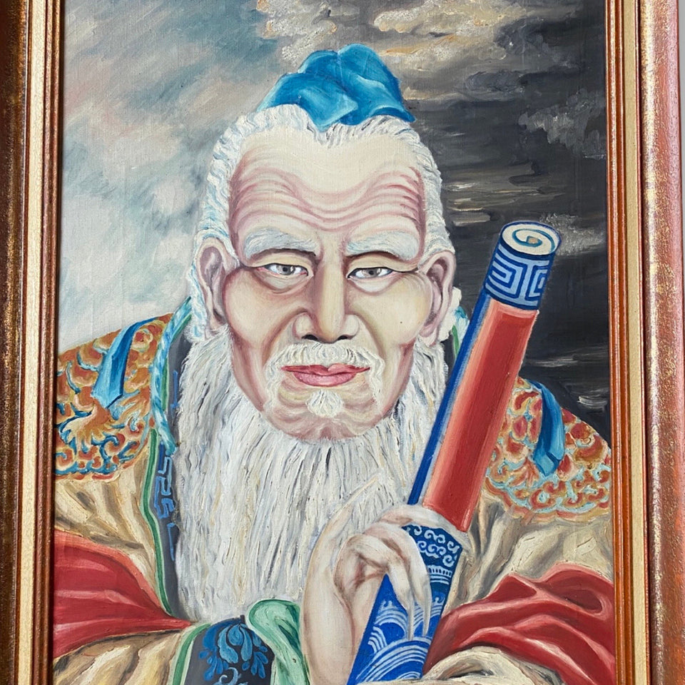 Lao Tzu - Large painting of Ancient Taoism philosopher