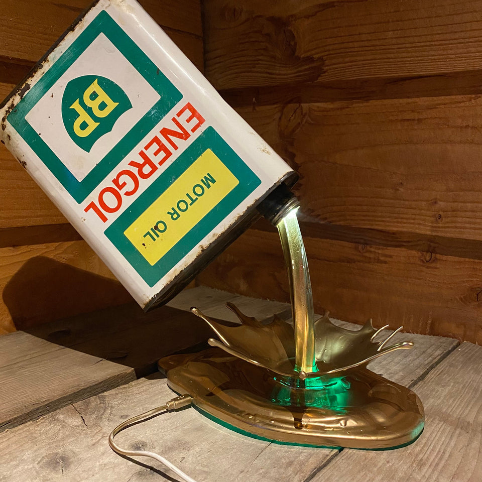 Custom BP Oil can pouring oil Lamp by Pep