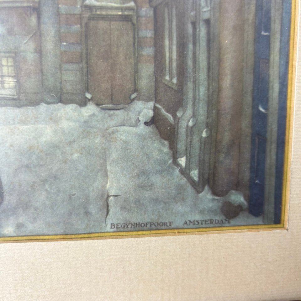 Anton Pieck Print - Begynhofpoort Amsterdam