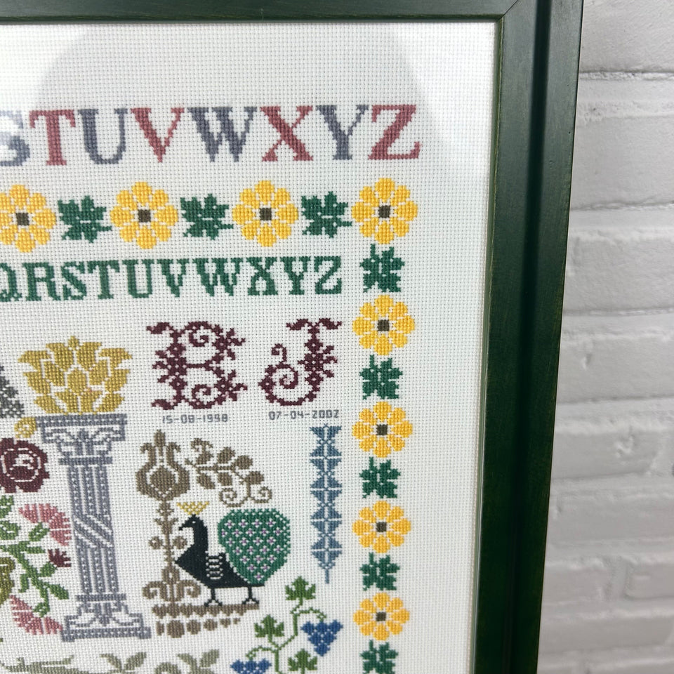 Garden Theme Embroidery - Cottonwork - Framed