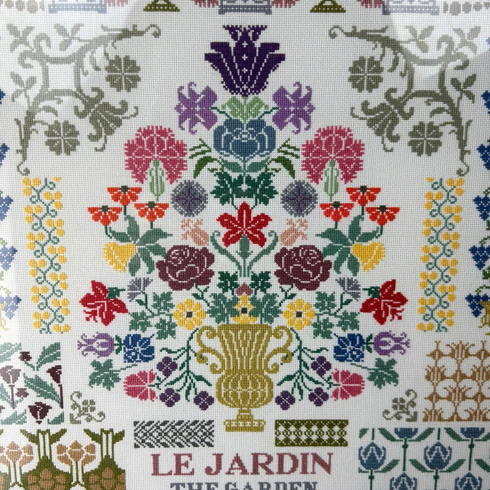 Garden Theme Embroidery - Cottonwork - Framed