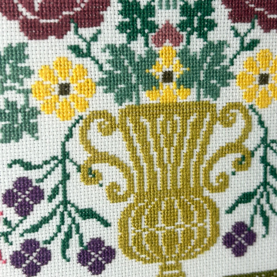 Garden Theme Embroidery - Cottonwork - Framed