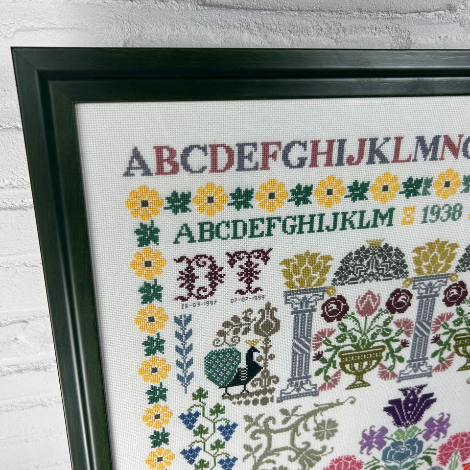 Garden Theme Embroidery - Cottonwork - Framed